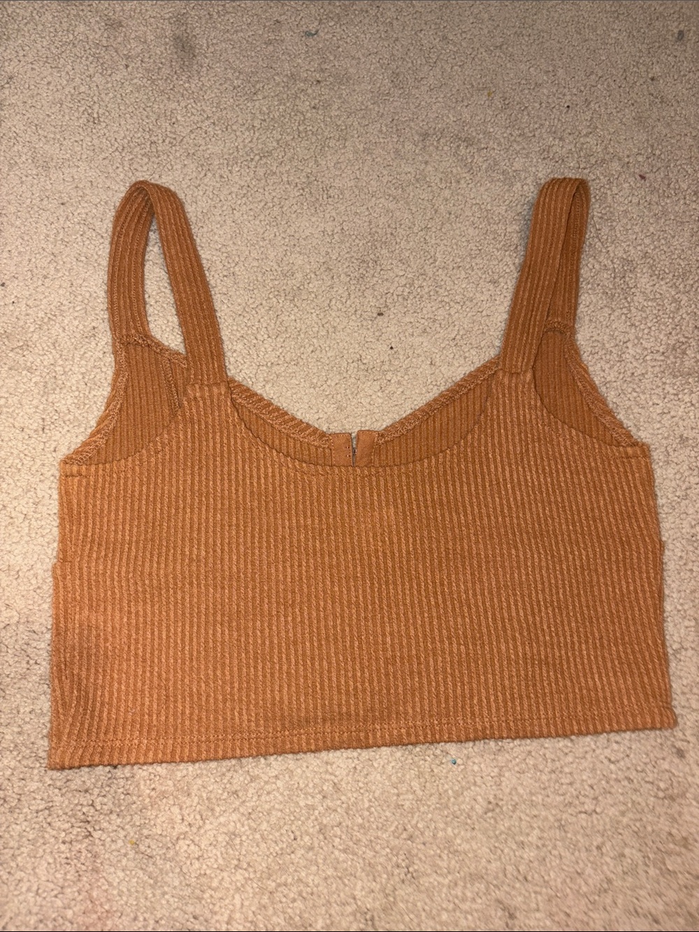 Pacsun Ribbed Cropped Tank Top in Rust - Picture 4 of 4